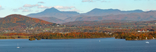 Camels Hump and Mount Philo Over Lake Champlain