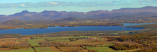 Vermont Green Mountains and Lake Champlain from Boquet Mt. Overlook