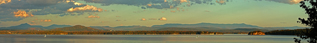 Camels Hump to Split Rock ~ Sunset Panorama on Lake Champlain